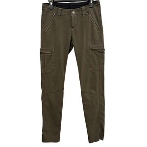 Kuhl Women Size 4 Olive Green Cargo Hiking Pants Slim‎ Tapered Utility Outdoor